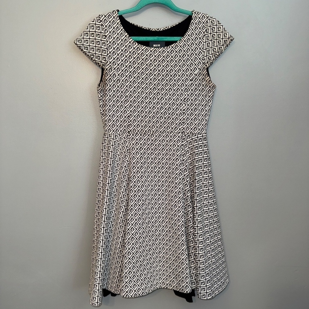 Anthropologie Maeve Jacquard Circle-Skirt Dress Size Small - Picture 2 of 9
